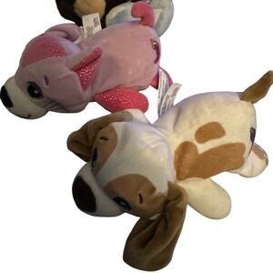 Cutetitos Basic Fun Plush Lot 2019 Dog and Pink Glitter Cat Stuffed Animals